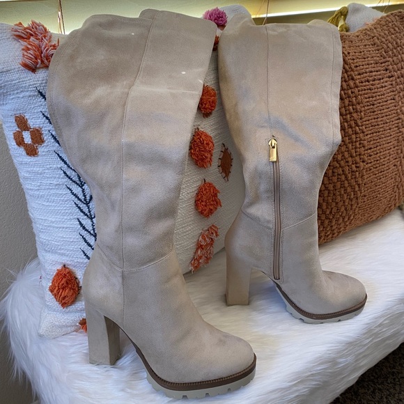Jlo Jennifer Lopez Harlie Over The Knee Block Boots - Picture 1 of 5